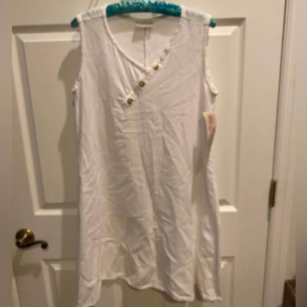 New Cottonways White Hailey Dress Size (1) M